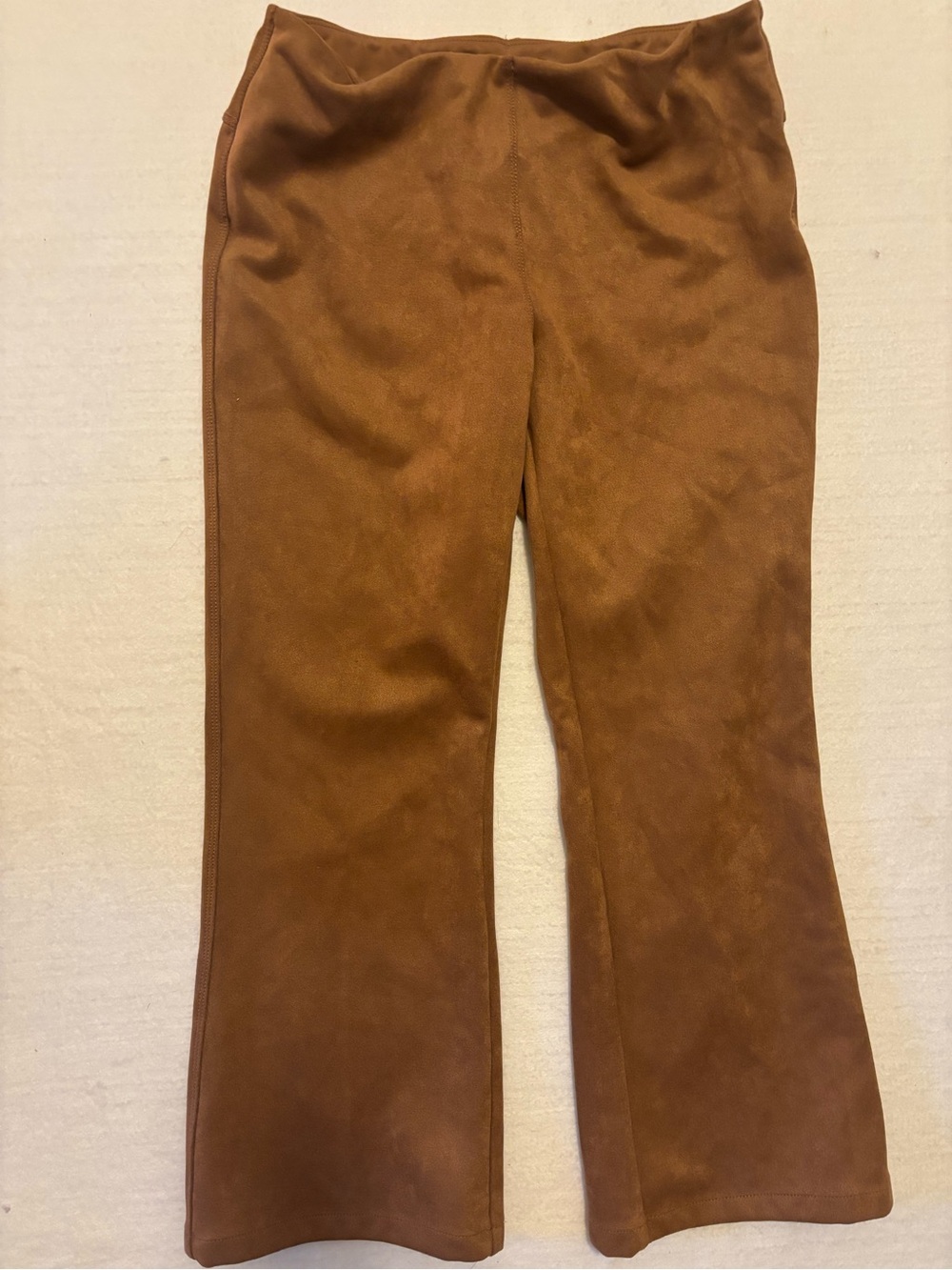 Truth by Republic Tan Faux Suede Flared Pants Medium